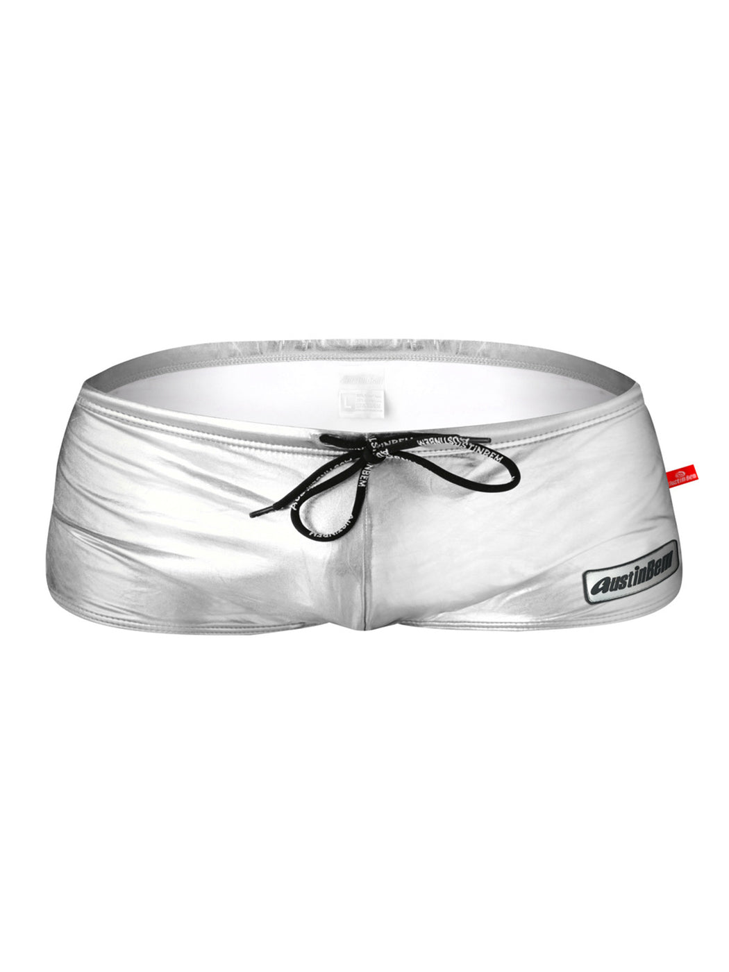 Men's Sexy Metallic Swim Trunks With Drawstring