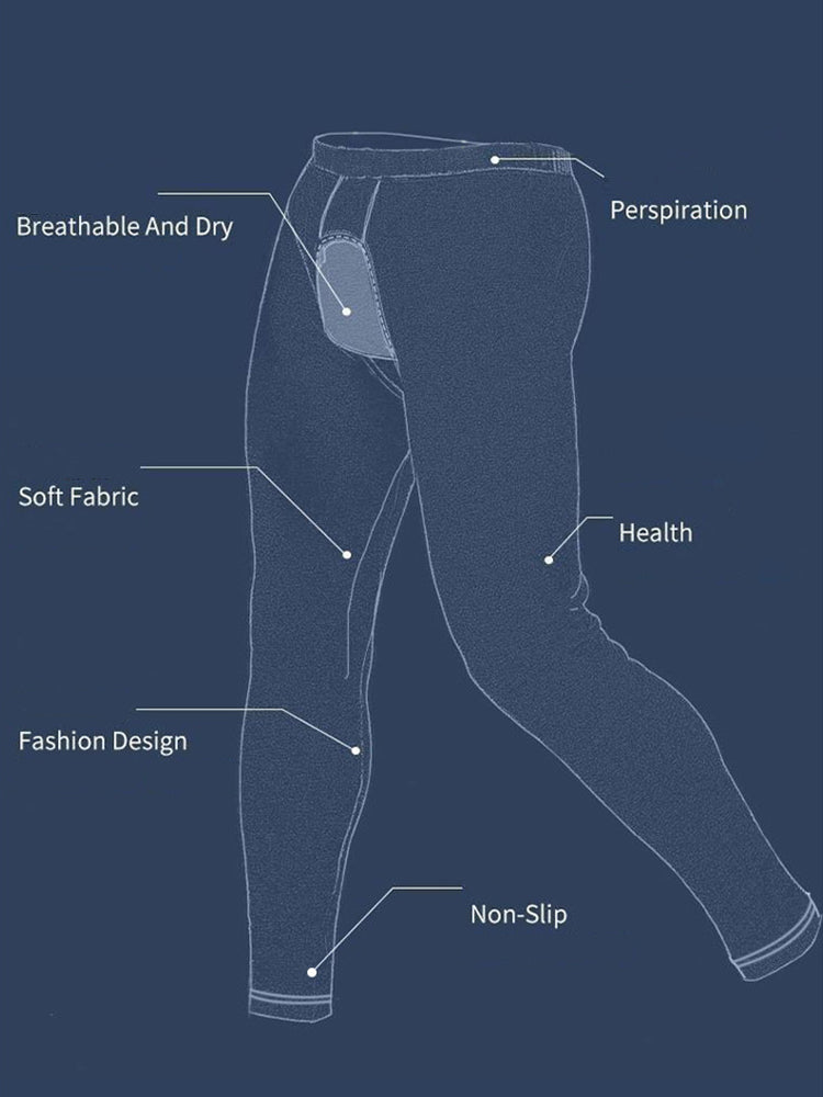 Men's Pure Cotton Open Crotch Breathable Warm Pants
