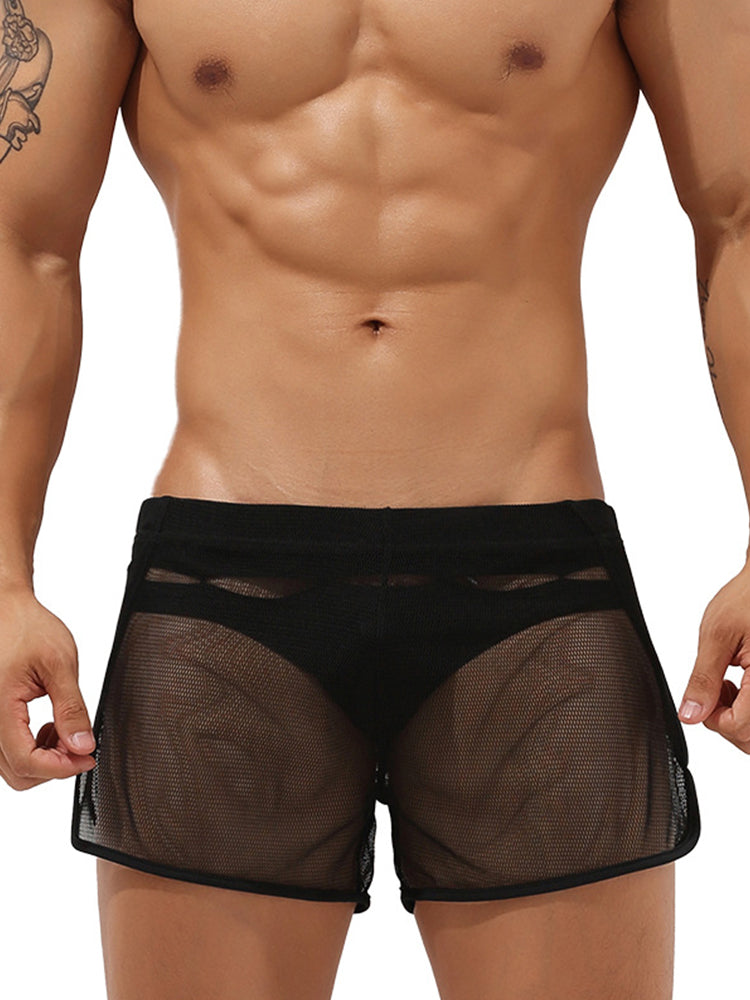 Men's Sexy See Through Mesh Boxer Shorts