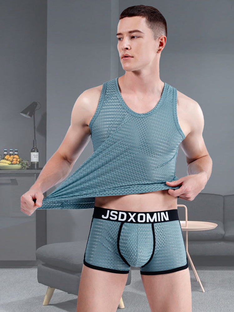 Men's Mesh Ice Silk Sleeveless Tank Top