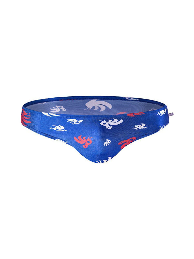 Men's Low-Rise Stylish Print Swim Briefs