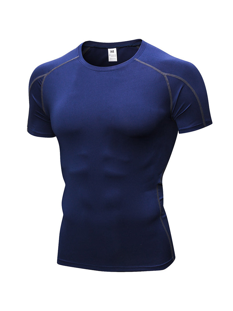 Men's Simple Tight Short Sleeve