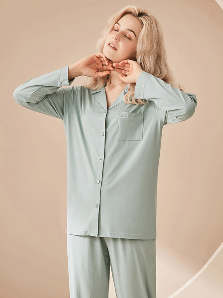 Modal Cotton Comfortable Couple Pajamas Set