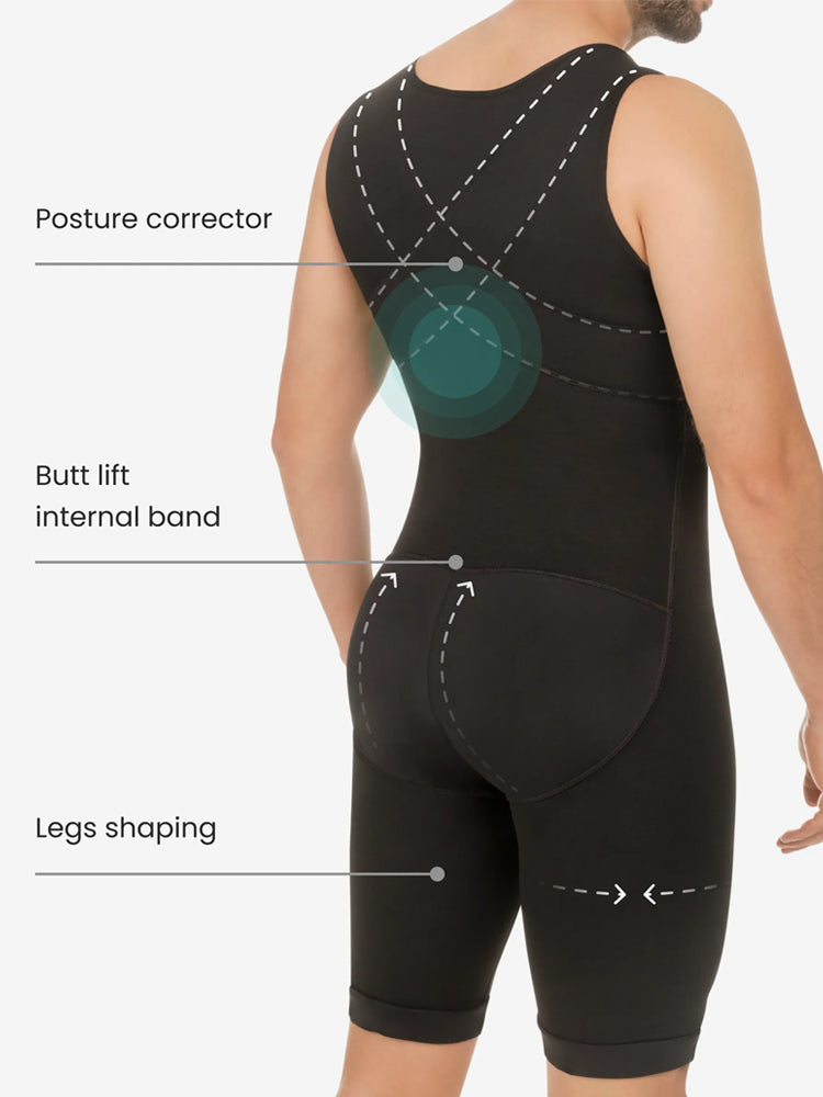 Men's Abdomen Body Shaper Legs Control Bodysuit