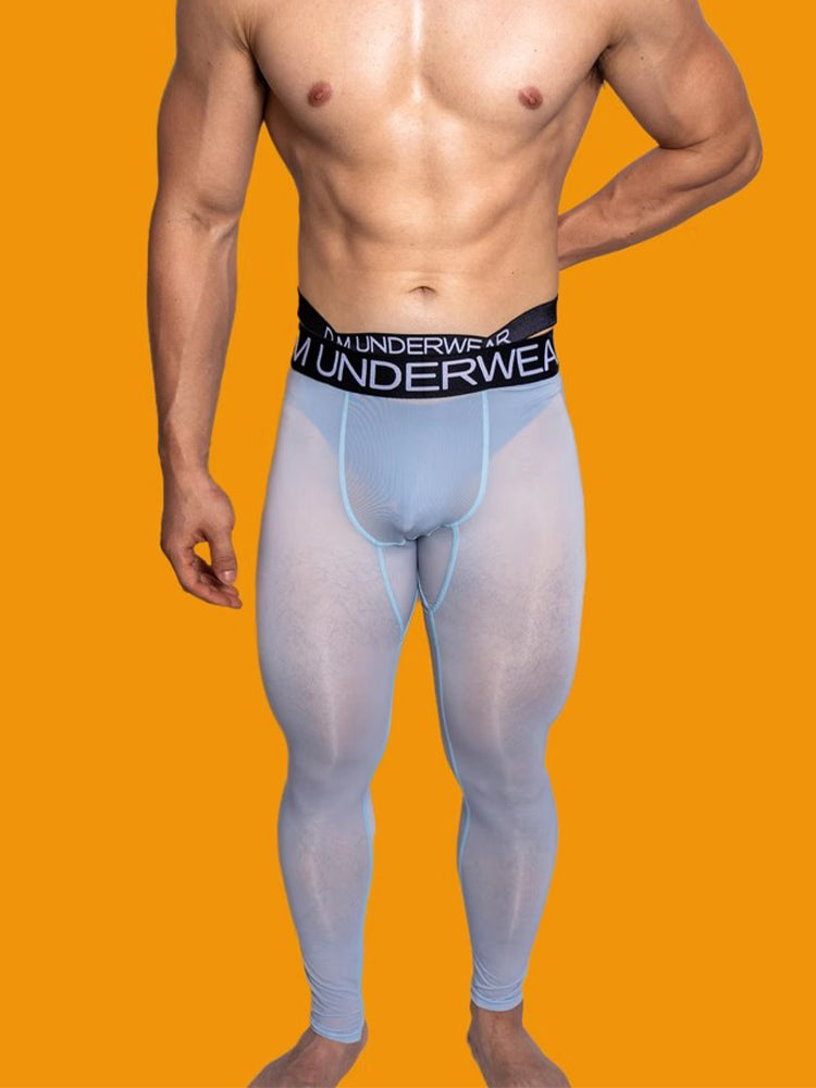Men's Low-Rise Breathable Silk-Like Semi-Transparent Tights