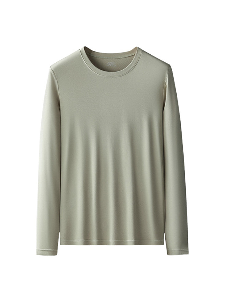 Men's Double-sided Modal Long-sleeved Solid Color T-shirt
