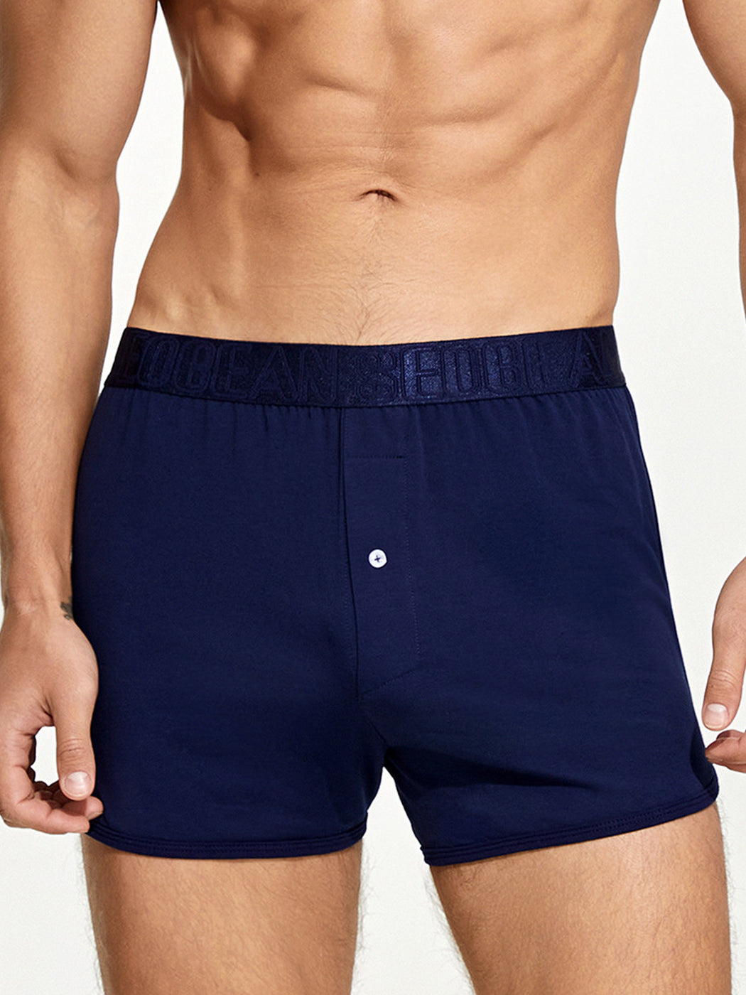 Men's Knitted Boxers With Button Fly