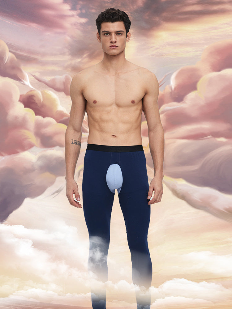 Men's Pure Cotton Open Crotch Breathable Warm Pants