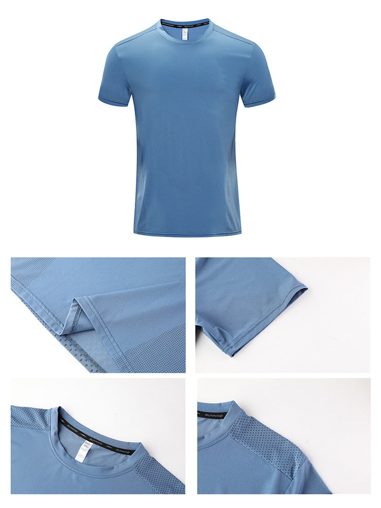 Men's Breathable Crew Neck Mesh T-shirt