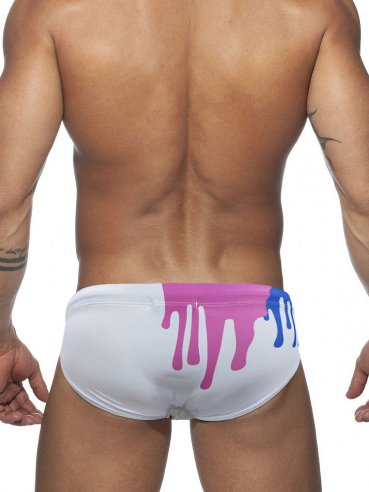 Graffiti Cushioned Men's Swimsuit Briefs