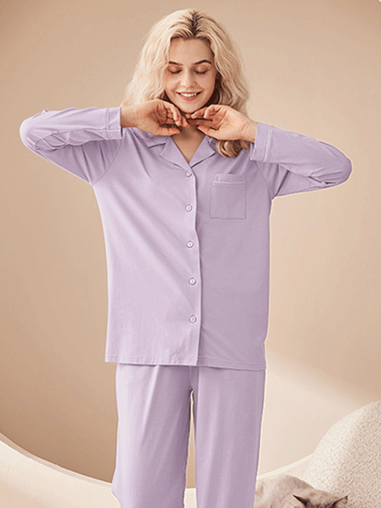 Modal Cotton Comfortable Couple Pajamas Set