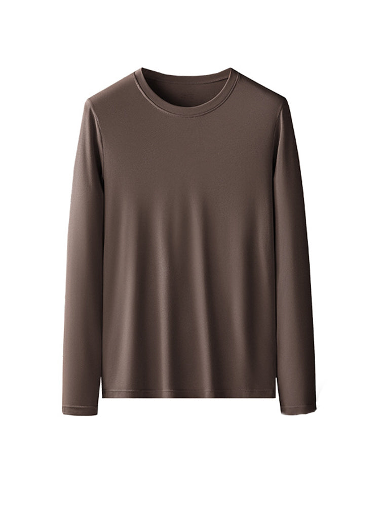 Men's Double-sided Modal Long-sleeved Solid Color T-shirt
