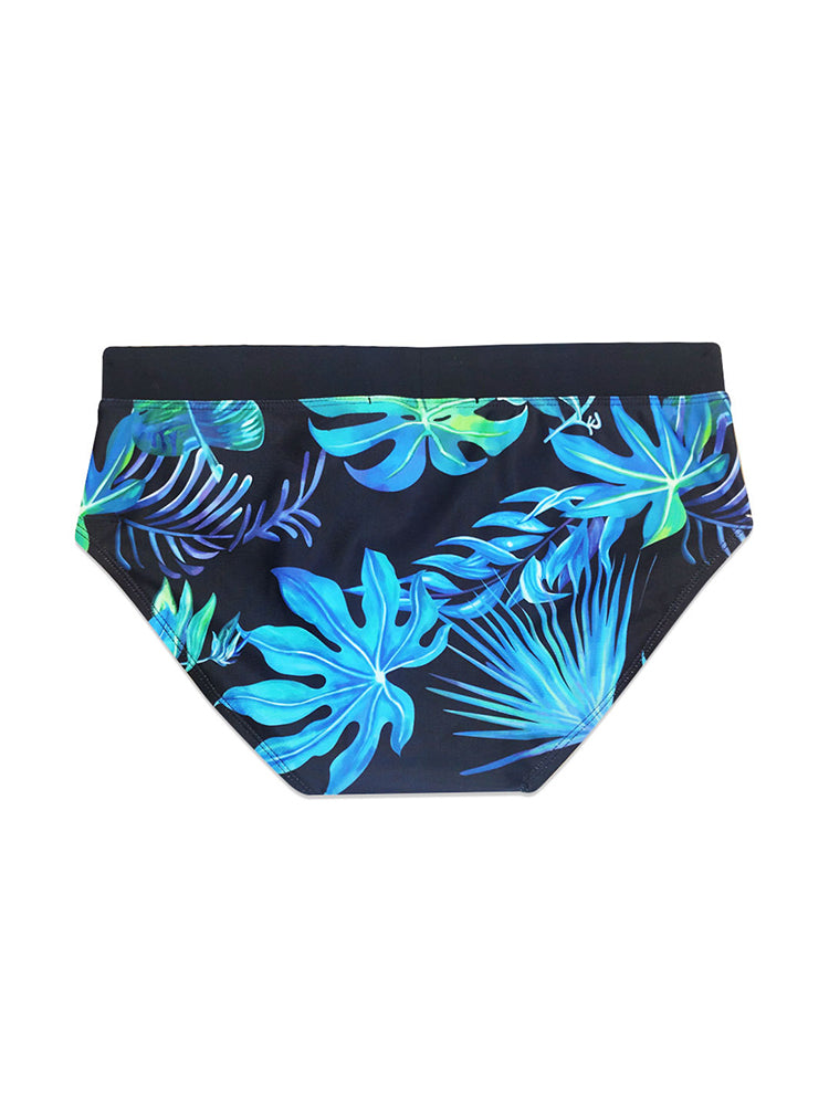 Men's Retro Print Casual Beach Swim Briefs