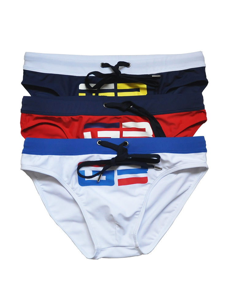 Men's Comfy Bikinis Letter Printed Swimsuit