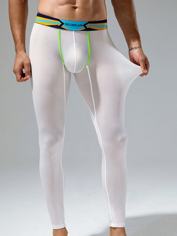 Men's Sexy Sport Long Johns With Large Pouch