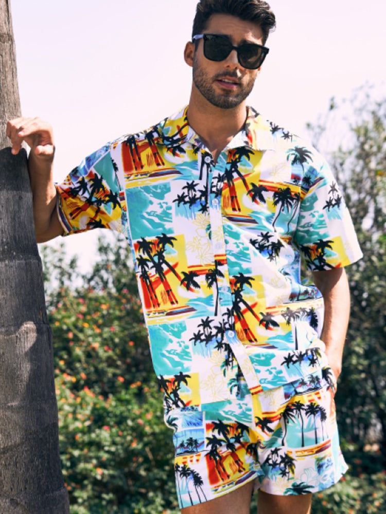 Men's Beach Summer Holiday Patterned Sets
