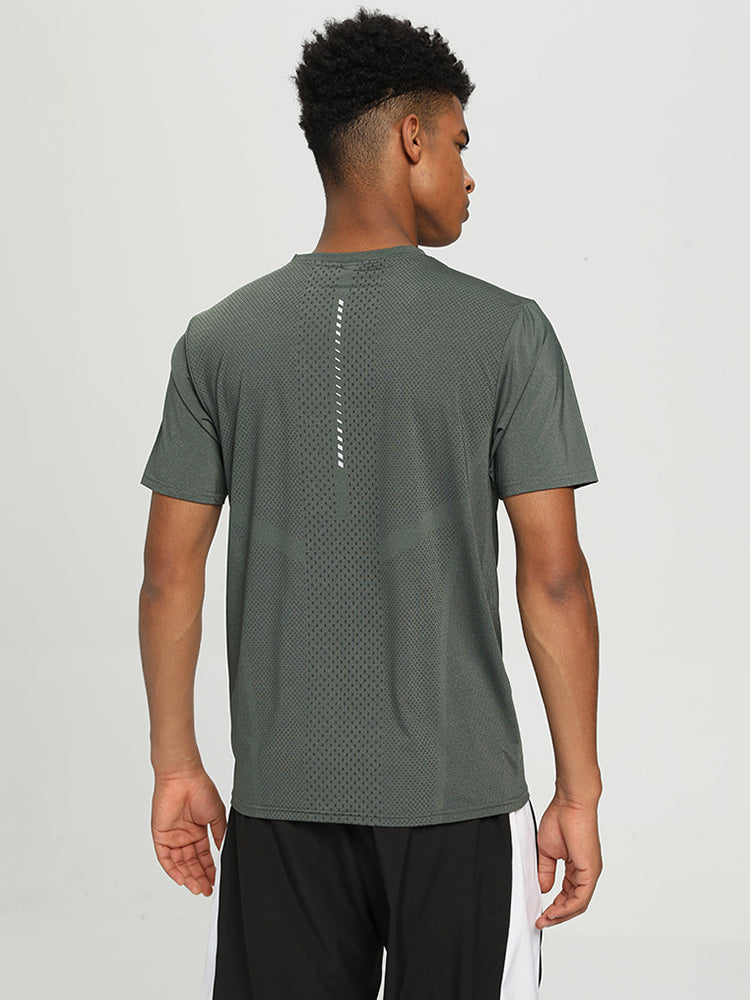 Men's Breathable Crew Neck Mesh T-shirt