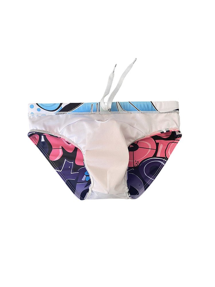 Men's 3D Pouch Trendy Cartoon Swim Briefs