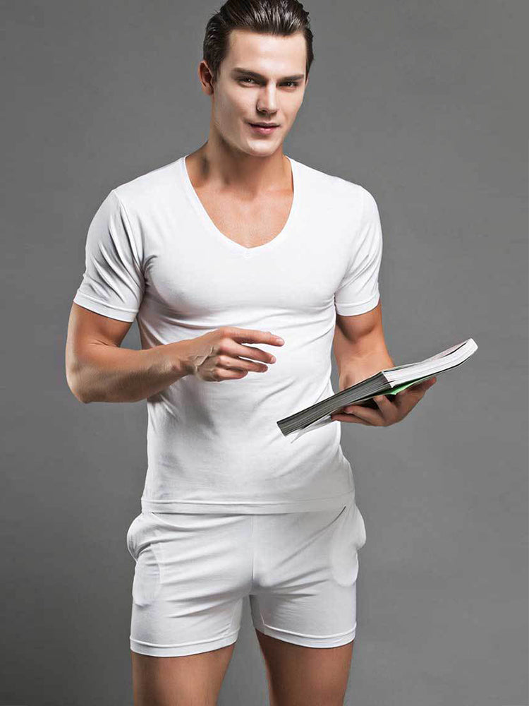 Solid Color Modal Home Boxers for Men