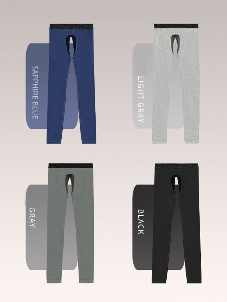 Men's Pure Cotton Open Crotch Breathable Warm Pants