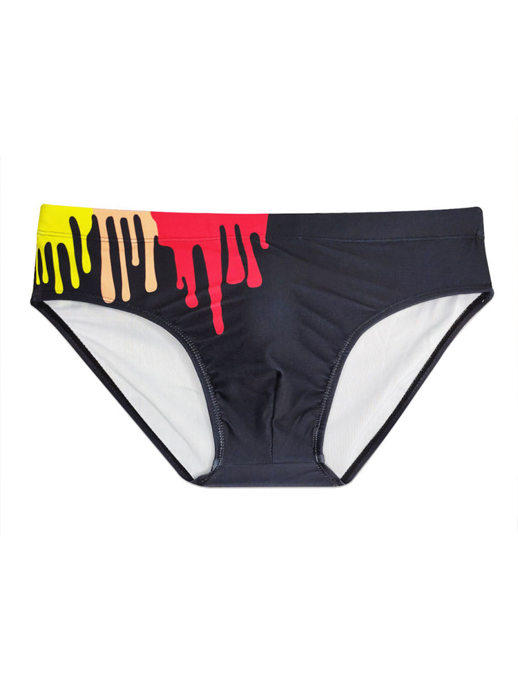 Graffiti Cushioned Men's Swimsuit Briefs