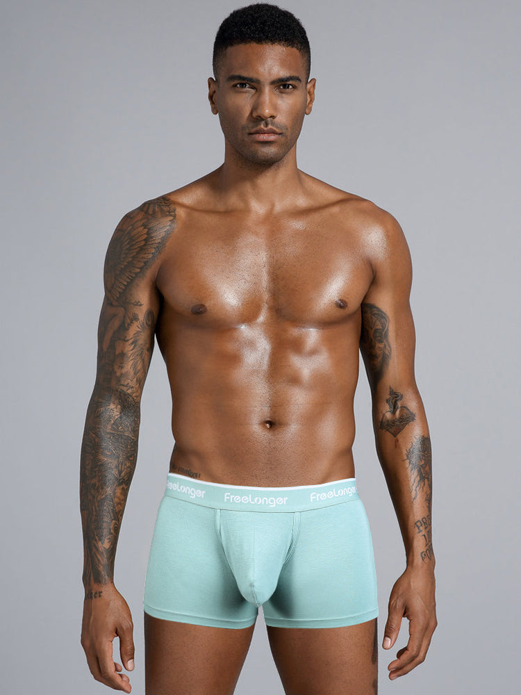FreeLonger Men's Comfy Separate Big Pouch Trunks