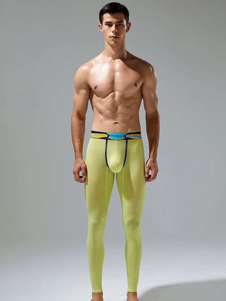 Men's Sexy Sport Long Johns With Large Pouch