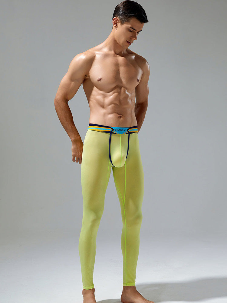 Men's Sexy Sport Long Johns With Large Pouch