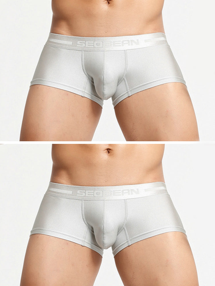 メンズ 光沢メタリックトランクス 2枚組