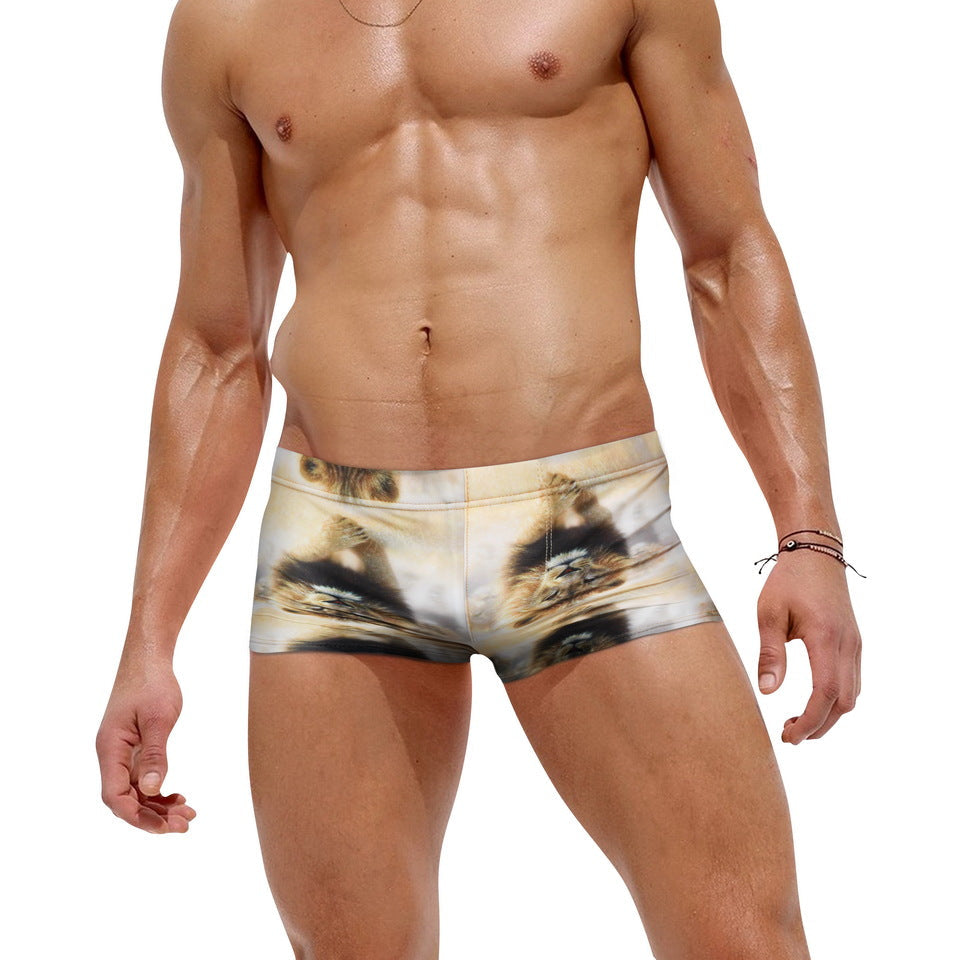 Mens Printed Quick Drying Surf Stretch Swim Trunks
