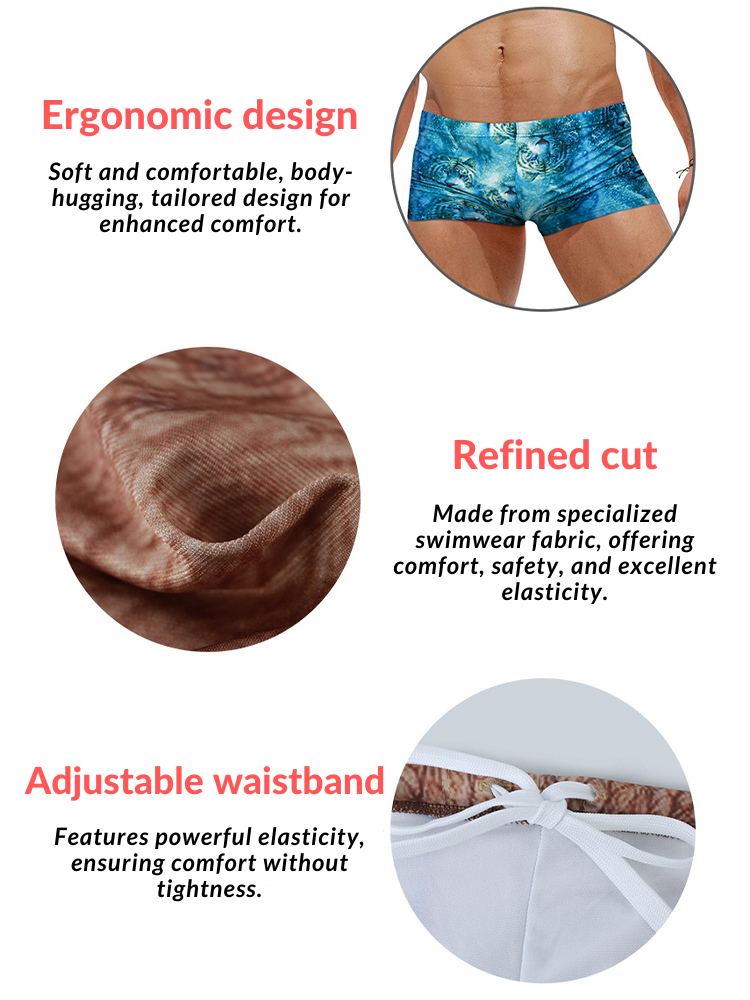 Men's Sexy Trendy Back Pocket Swim Trunks