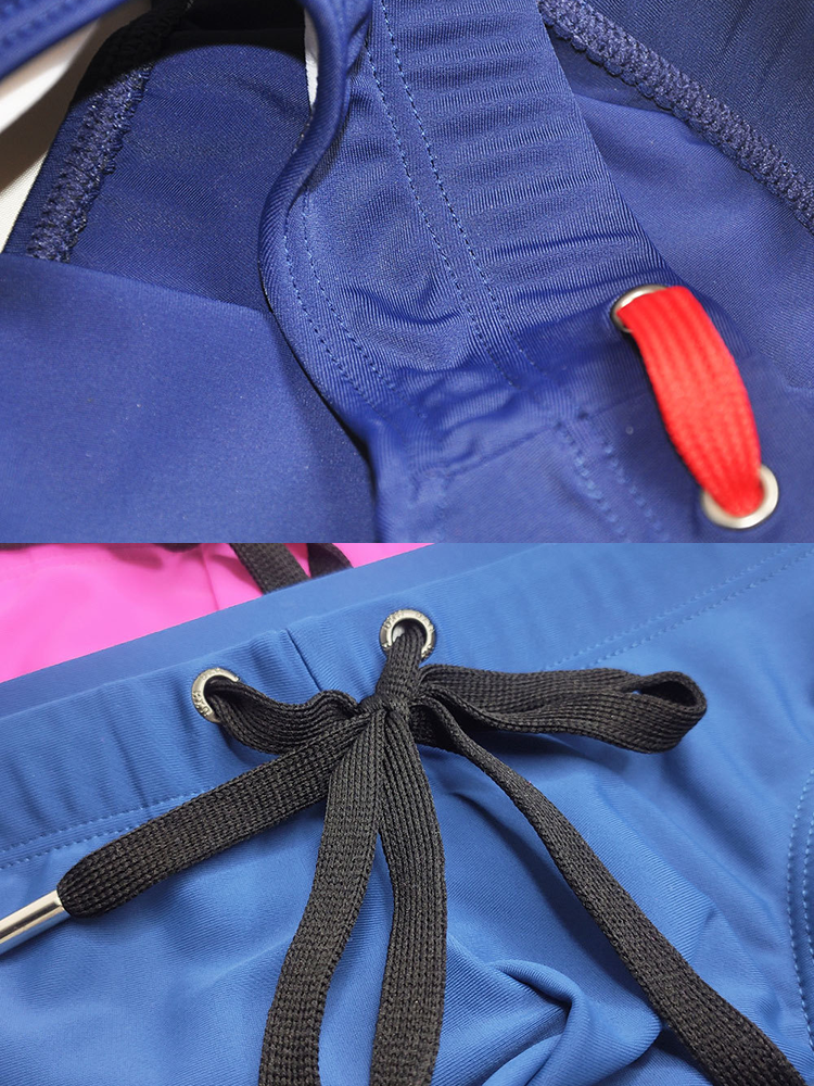 Men's Solid Swimming Briefs Drawstring Bikini