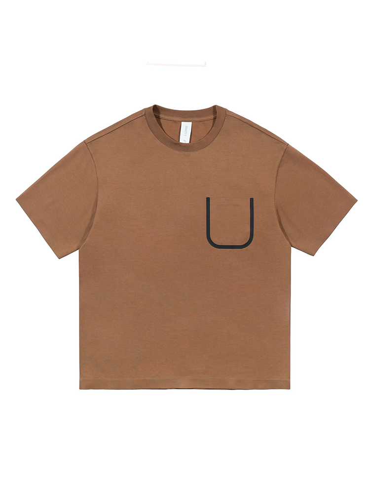 Men's Minimalist U-Shape Pocket Design T-Shirt