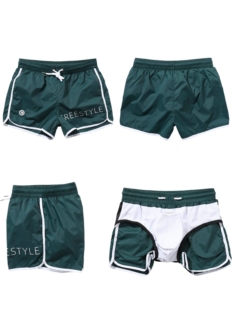 Men's Waistband Drawstring Beach Swim Shorts