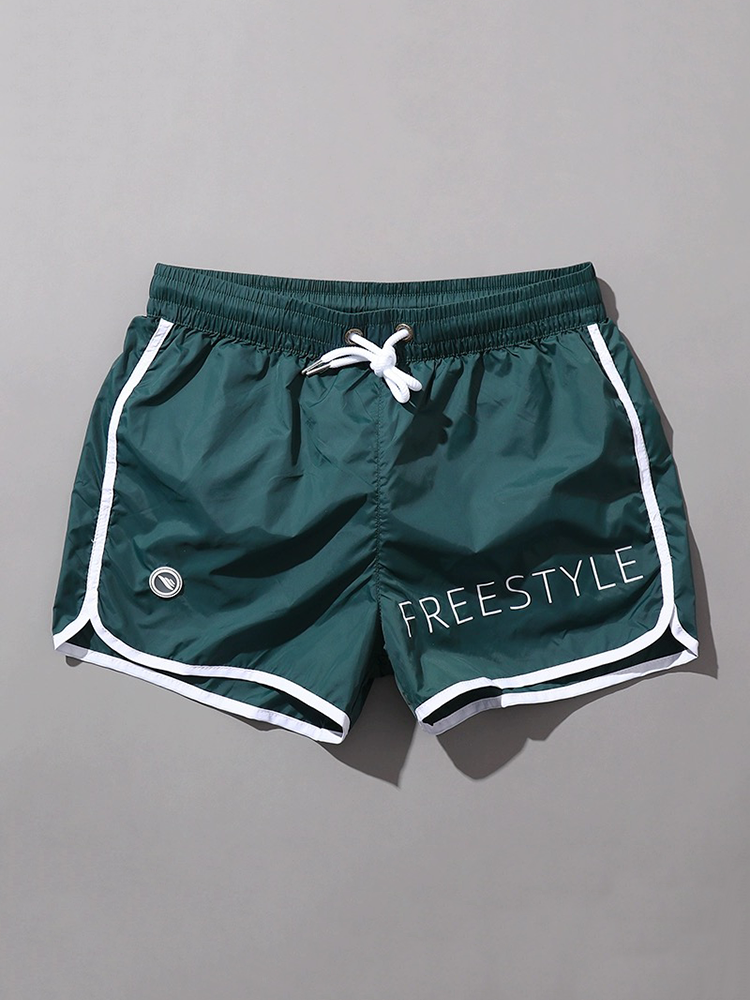 Men's Waistband Drawstring Beach Swim Shorts