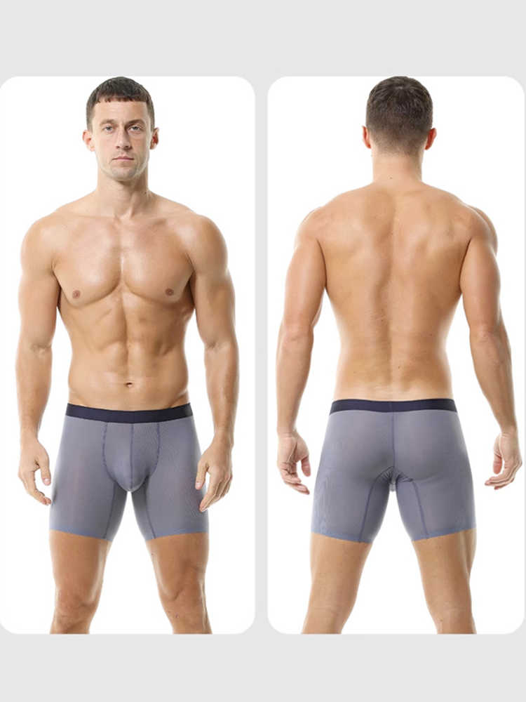 2 Pack Men's Breathable Athletic Mesh Boxer Briefs
