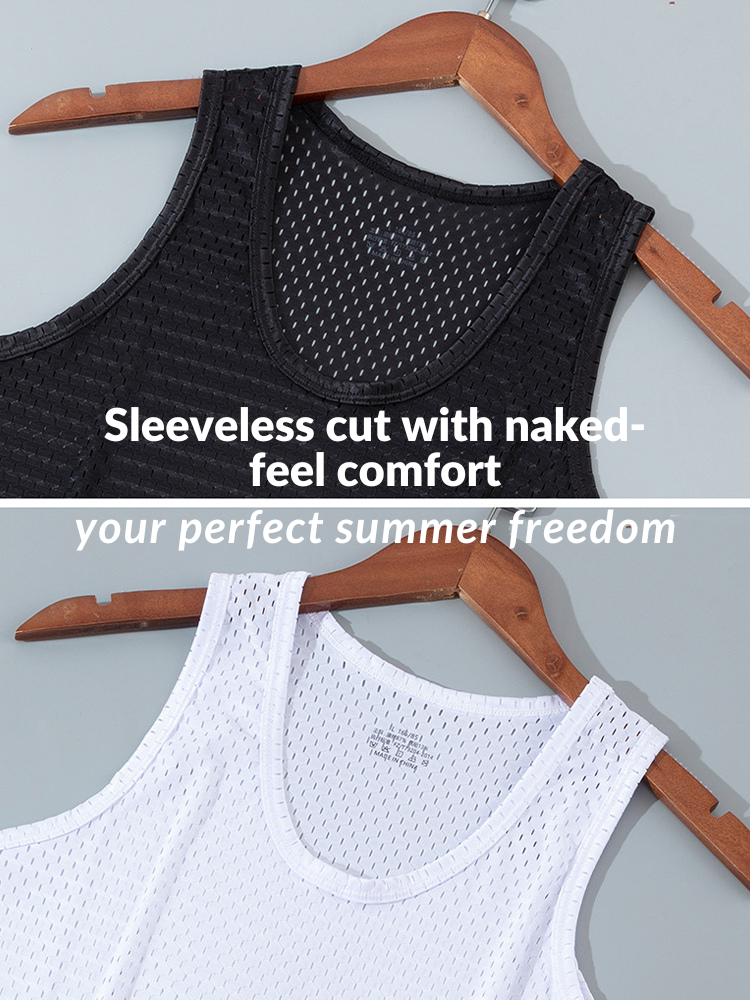 Men's Mesh Ice Silk Sleeveless Tank Top