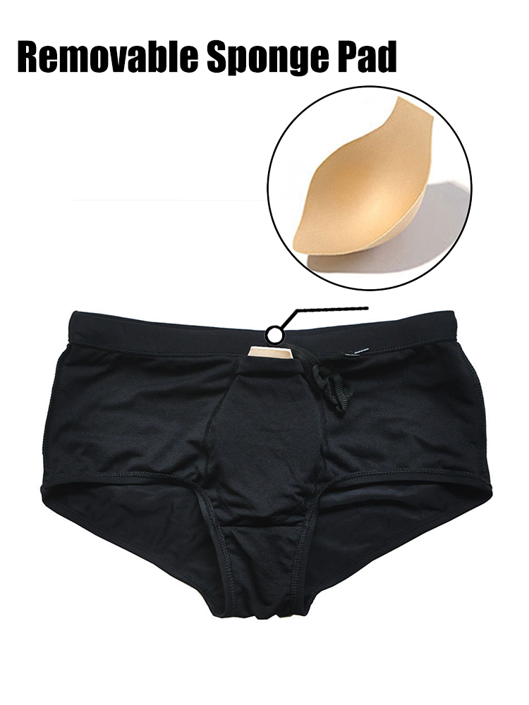 Men's Solid Boxer Trunks Swimwear