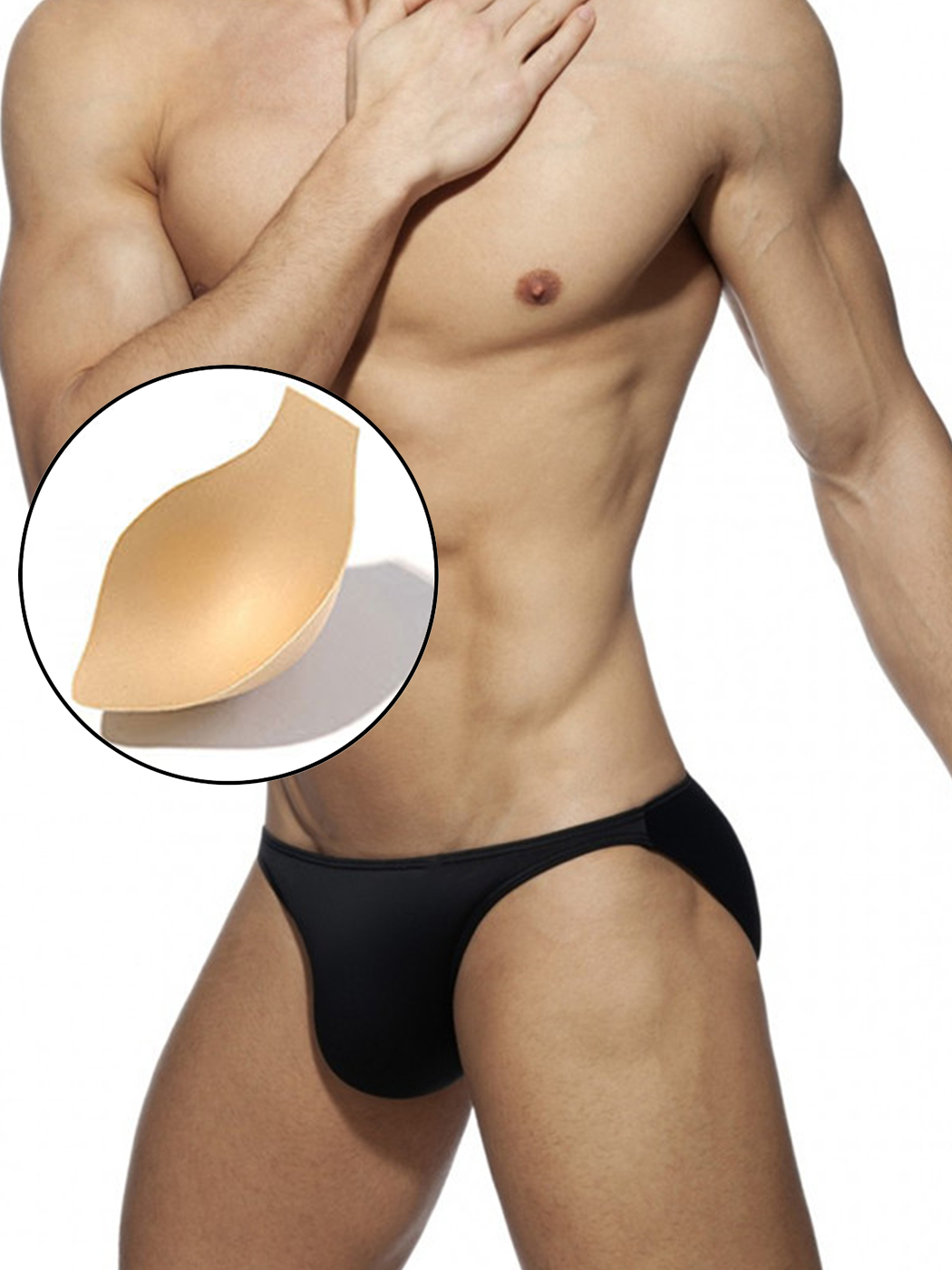 Men's Sexy Swim Briefs with Removable Pad
