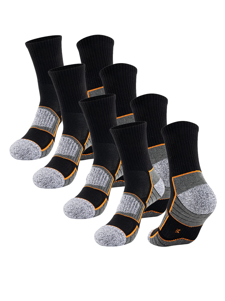 4 Pack Mid-Crew Thick Cushioned Sports Socks
