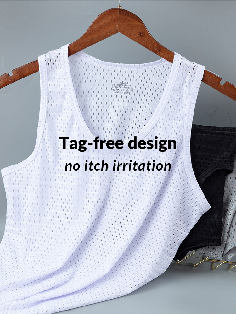 Men's Mesh Ice Silk Sleeveless Tank Top