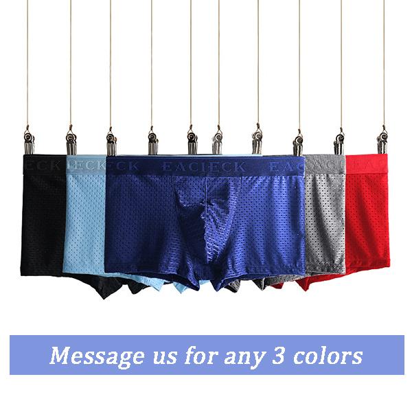 Men's Mesh Thin Ice Silk Underwear