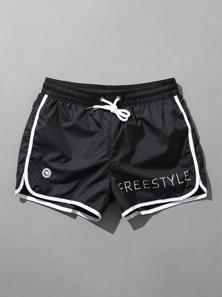 Men's Waistband Drawstring Beach Swim Shorts