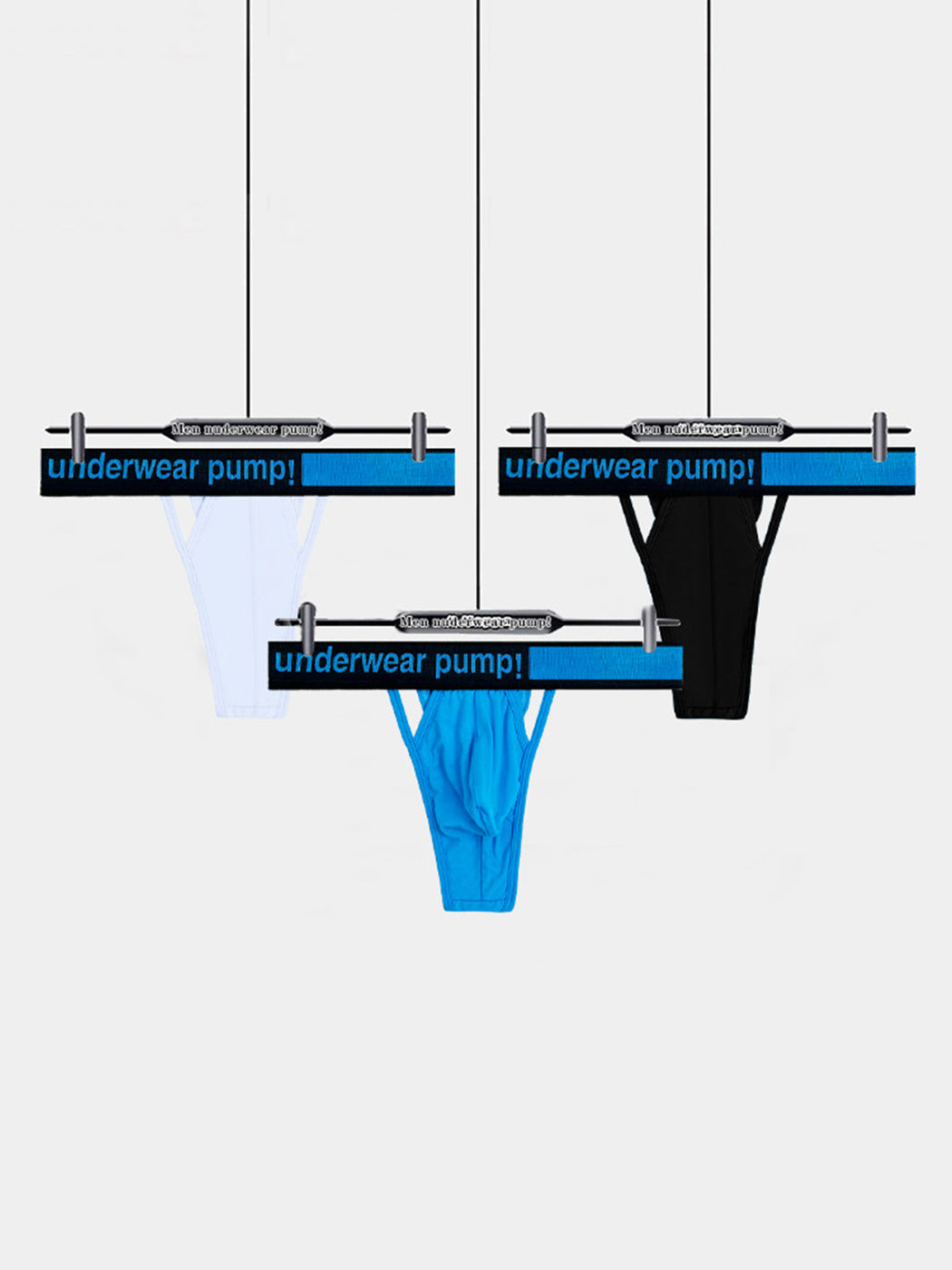 Men's Sexy Butt-Lifting Sporty U-Pouch Large Thong & Strings