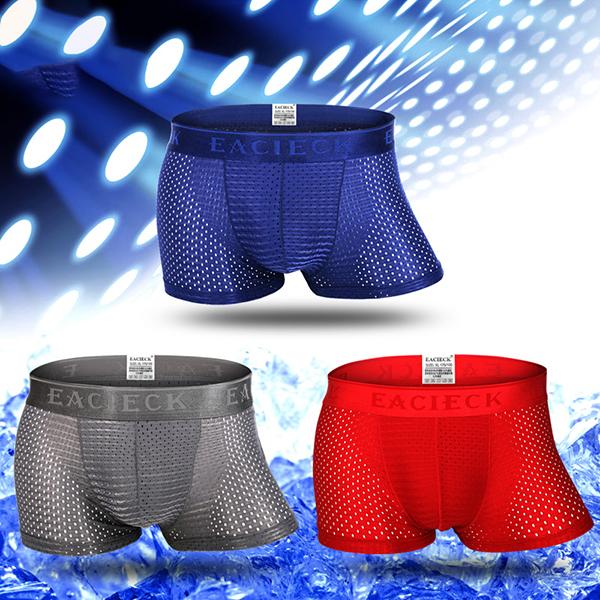 Men's Mesh Thin Ice Silk Underwear