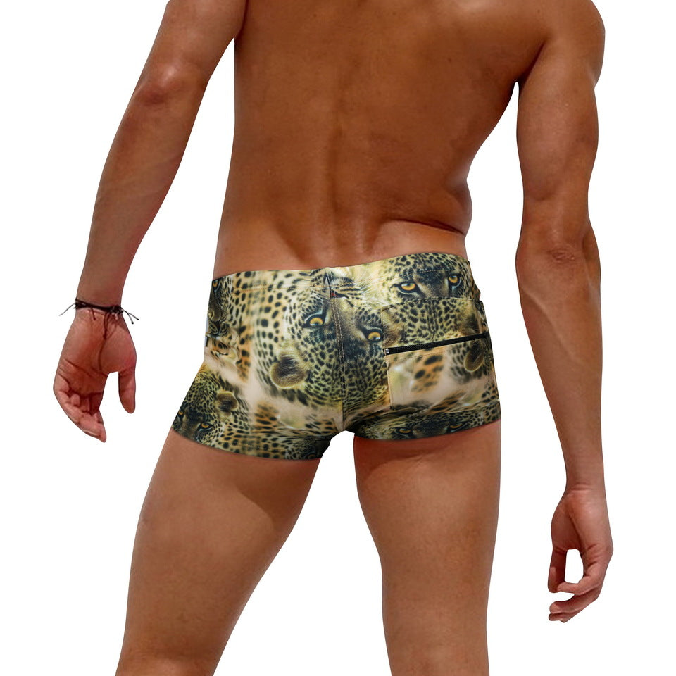 Mens Printed Quick Drying Surf Stretch Swim Trunks