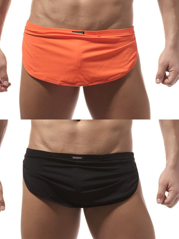 Men's Sexy Side Split Boxers With Support Pouch