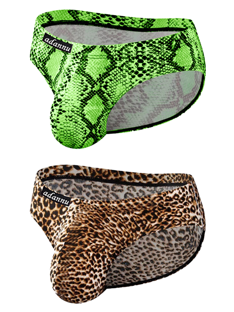 Men's Sexy Leopard Print Pouch Briefs