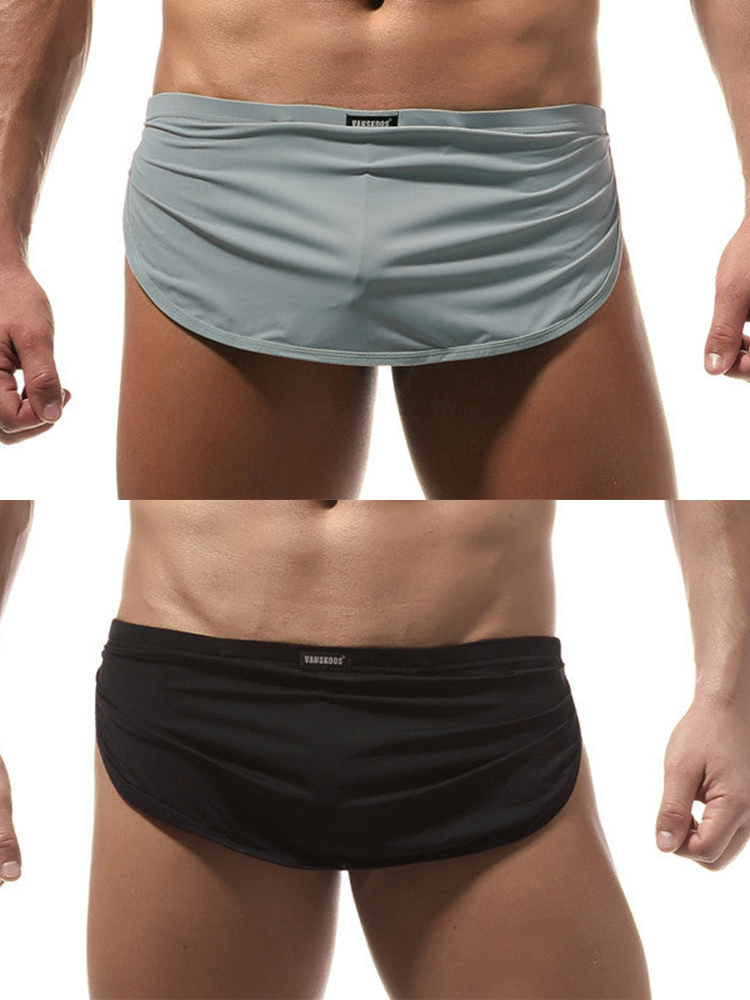 Men's Sexy Side Split Boxers With Support Pouch