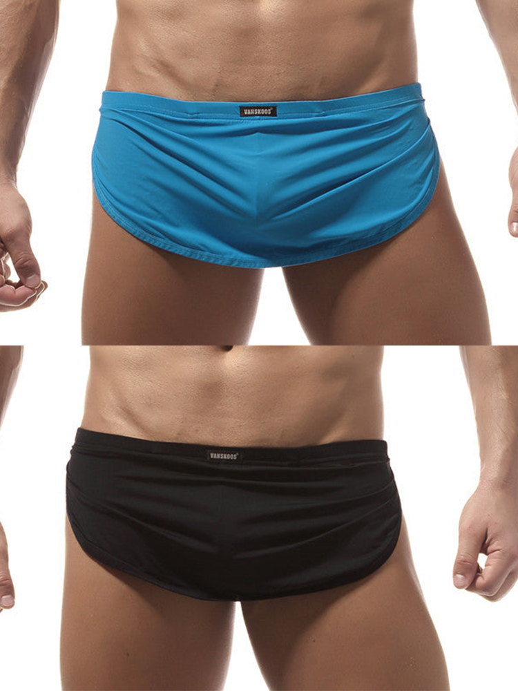 Men's Sexy Side Split Boxers With Support Pouch